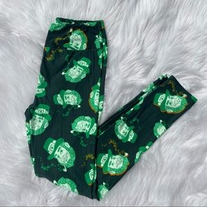LuLaRoe St Pattys Day Irish Leprechaun Leggings One Size